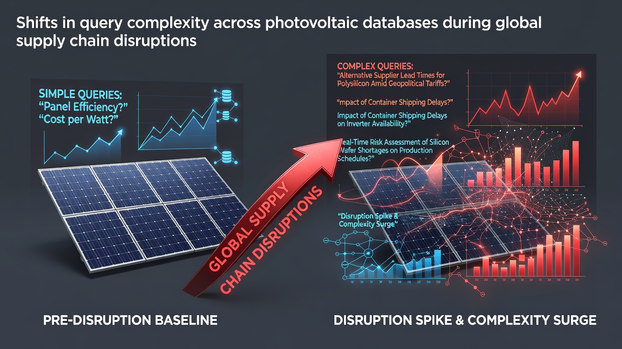 Shifts in query complexity across photovoltaic databases during global supply chain disruptions